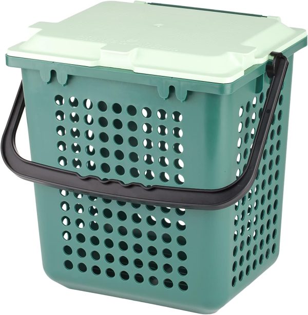 bioMat AirBox Compost Bin for Countertops – Perfect Fit for 2.6 to 3 Gallon Compostable Trash Bags